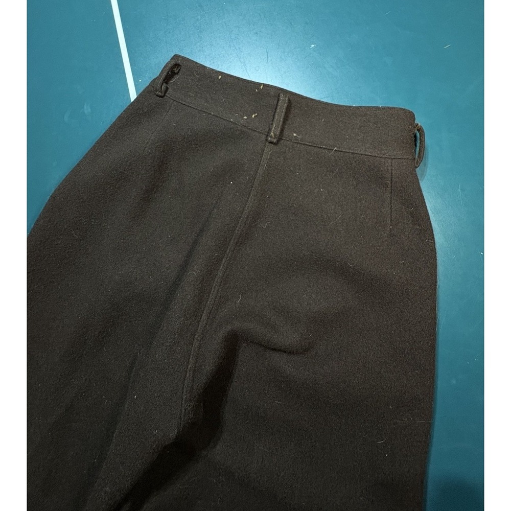 True Vintage 40s Wool Pants Size 28x28 Hunting Military Lined Talon Side Zipper - Picture 2 of 16